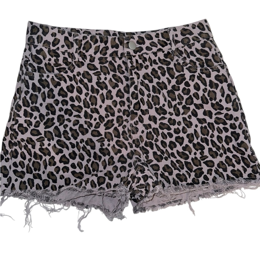 Cheetah Jean Shorts